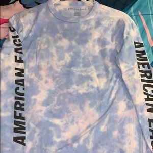 blue cloud looking shirt